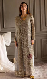 Nayyar Aleem Chiffon Grey Suit